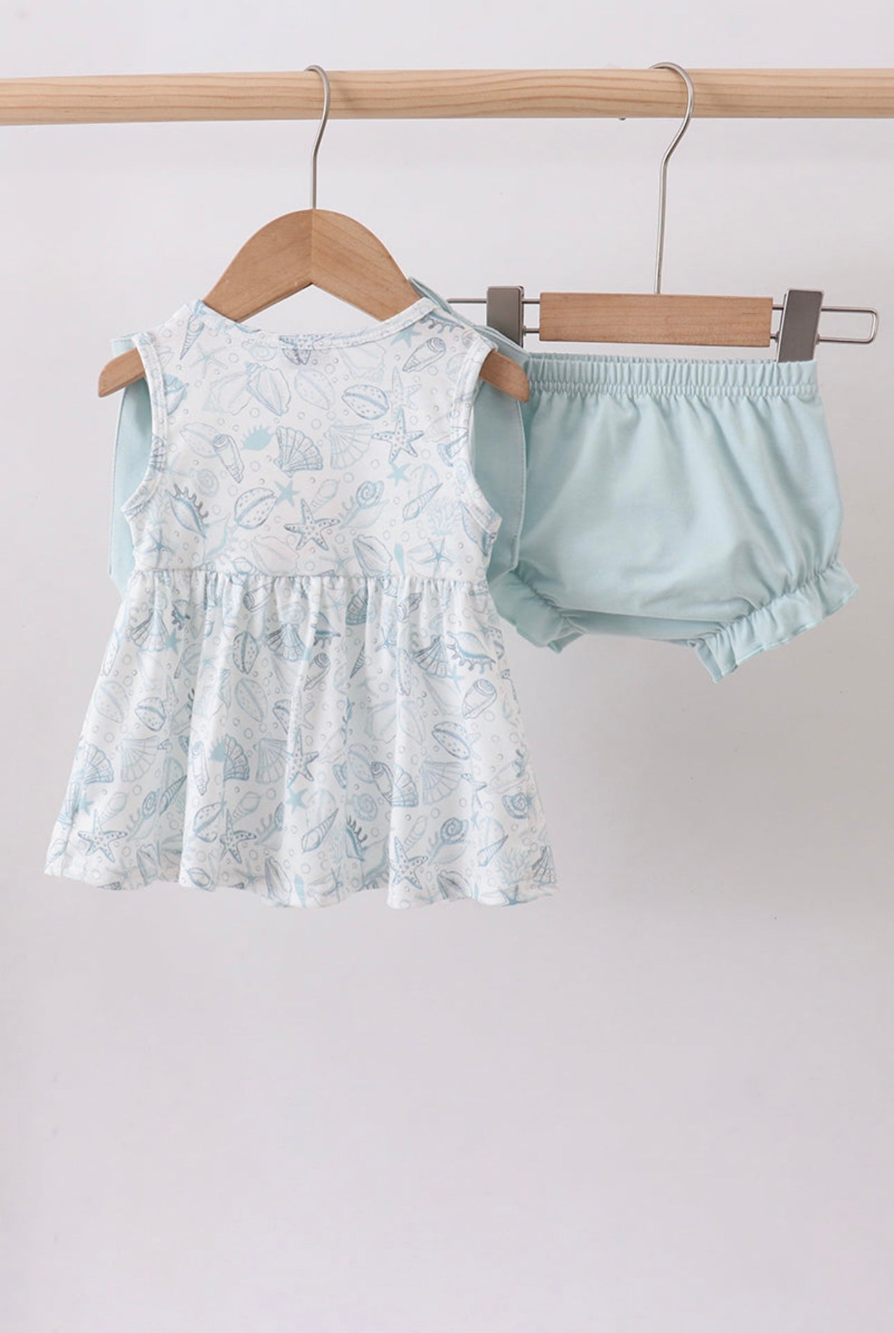 Sea Shell Smocked Bloomer Set