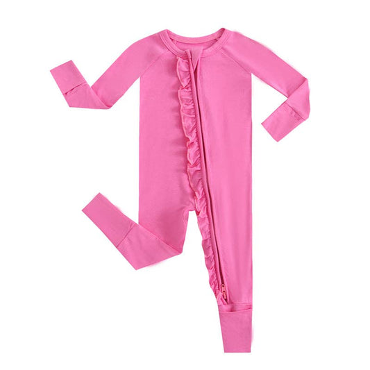 Perfectly Pink Zipper Baby Romper