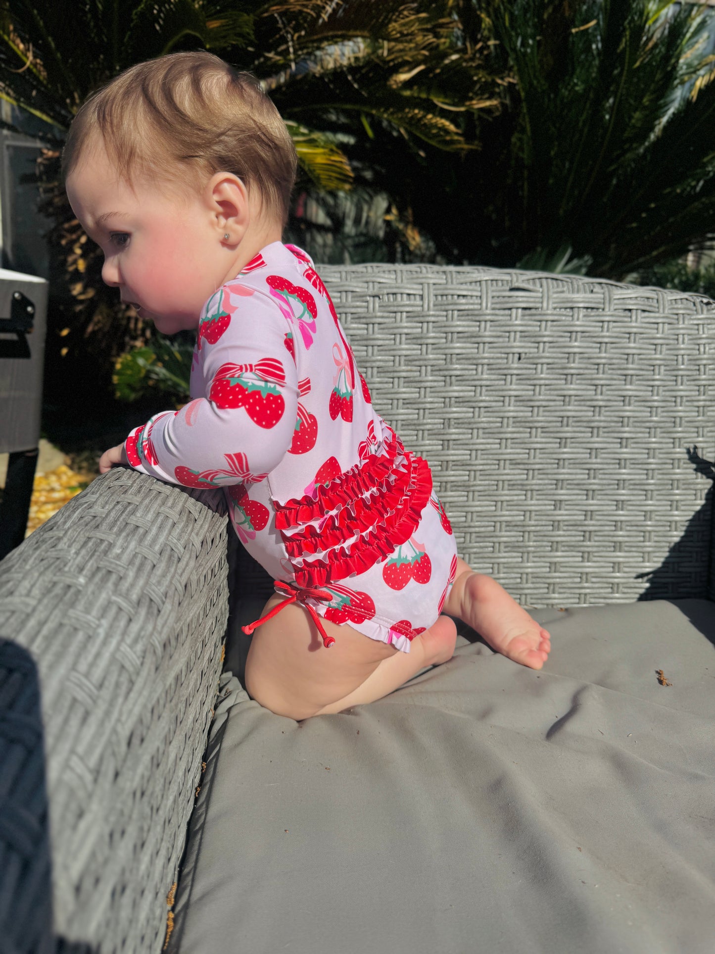 Strawberry Cherry One Piece Swimsuit