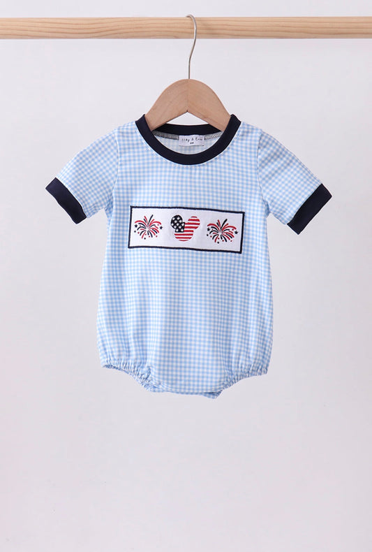 Blue Mouse Gingham Bubble