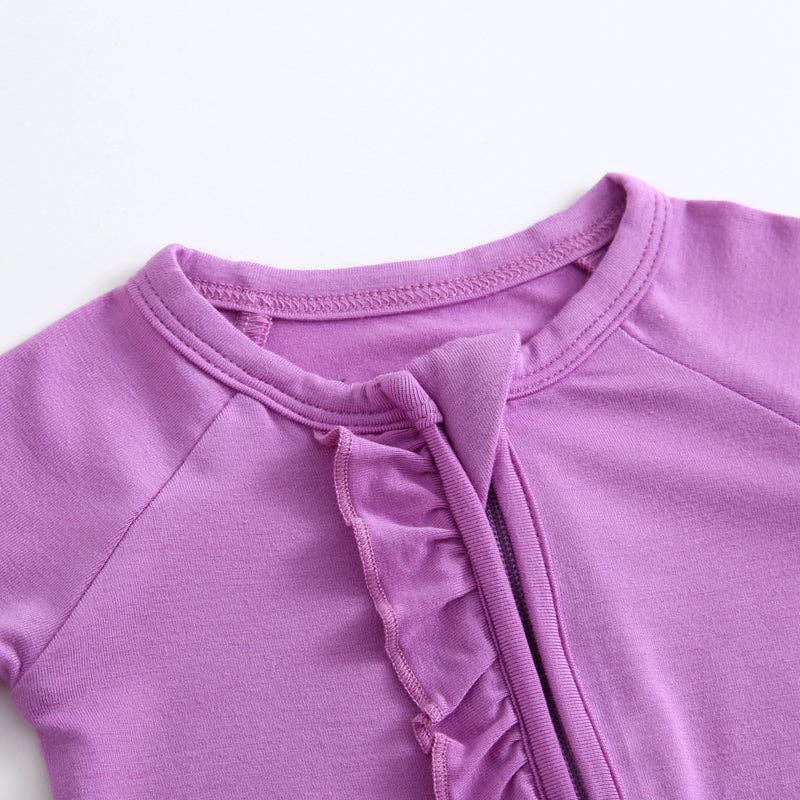 Luxie Lavender Ruffled Romper I Micro-Preemie I Convertible