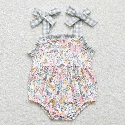 Floral Bow Bubble Romper