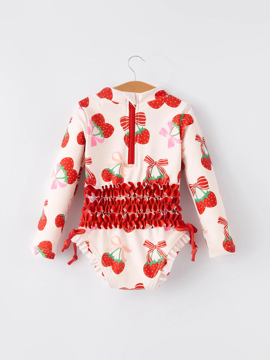 Strawberry Cherry One Piece Swimsuit