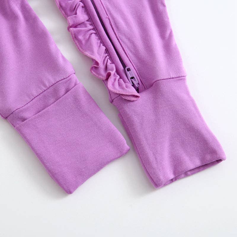 Luxie Lavender Ruffled Romper I Micro-Preemie I Convertible